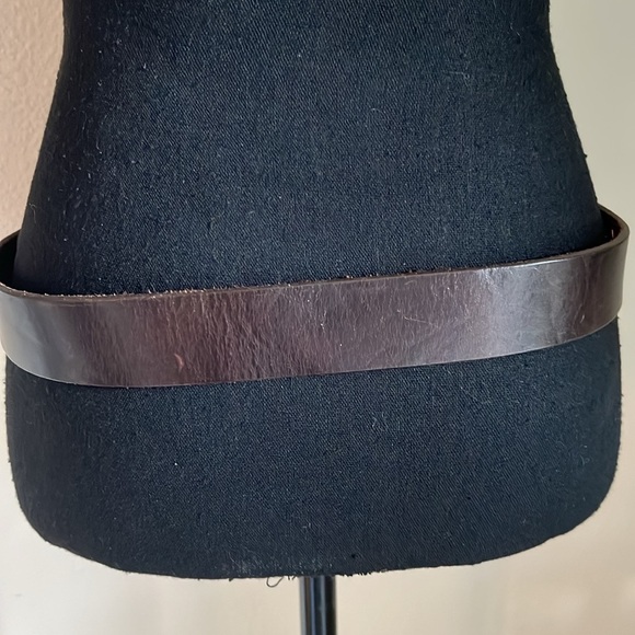 ESCADA Women's Western Metal Floral Buckle Made in Spain VTG Brown Leather Belt - Picture 11 of 16